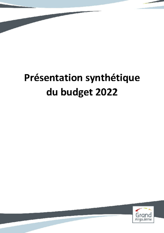 Présentation synthétique du budget 2022