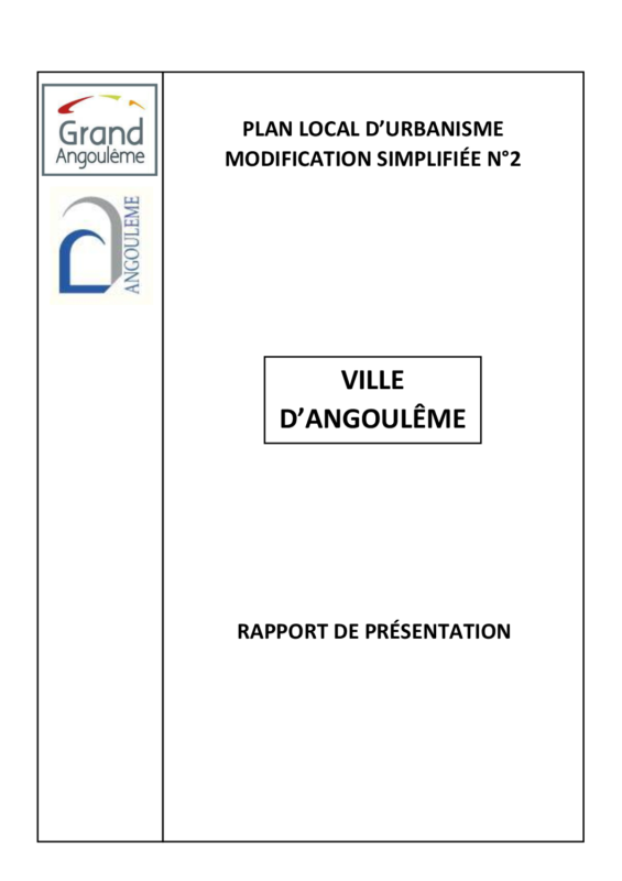 PLU Angoulême modification simplifiée