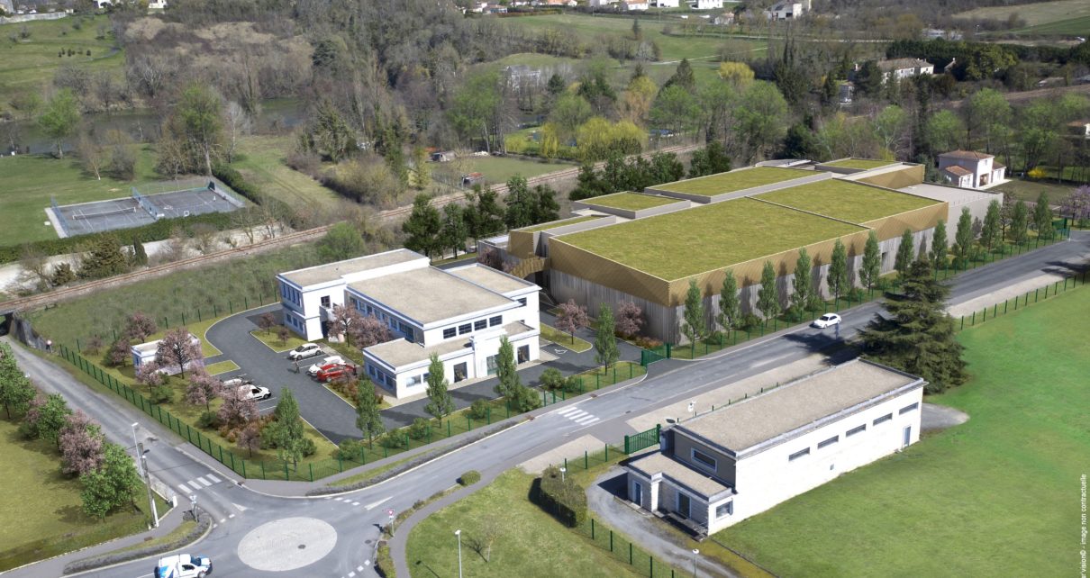 Usine du Pontil vue sud STEREAU et VIGIER GENIE CIVIL