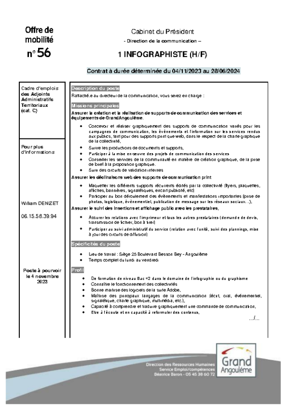 56 – Offre de mobilite Interne