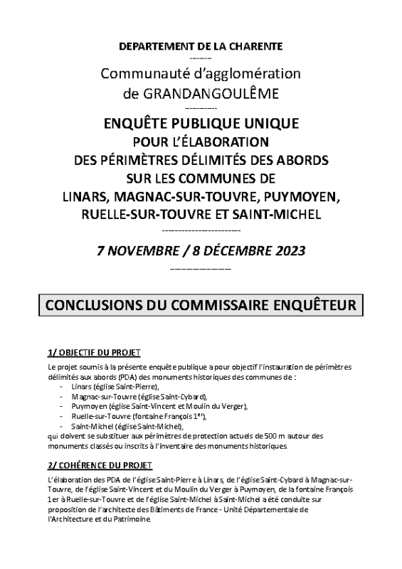 Conclusion_Périmètres Délimités des Abords