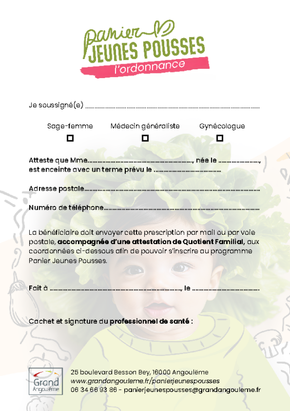 Ordonnance Panier Jeunes Pousses 2025
