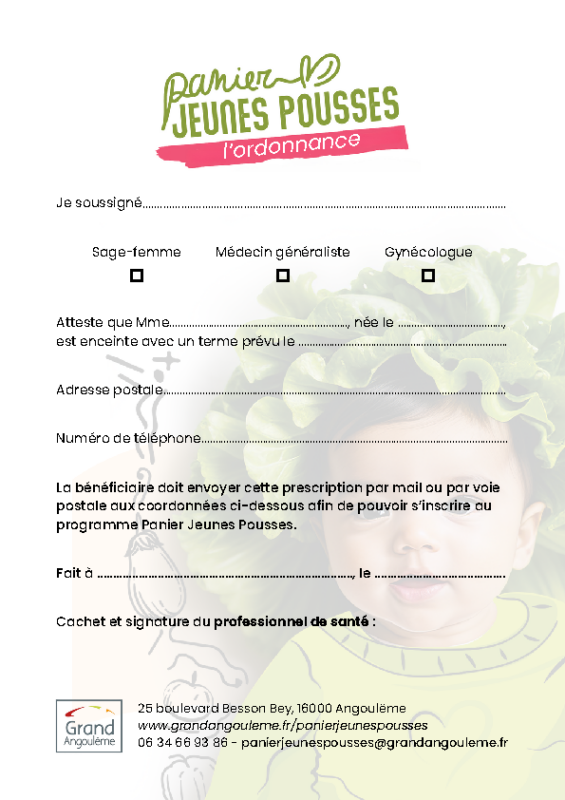 Ordonnance Panier Jeunes Pousses