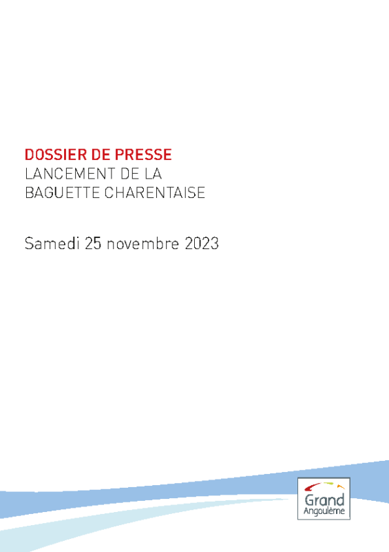 2311 Dossier de presse Lancement de la Baguette Charentaise