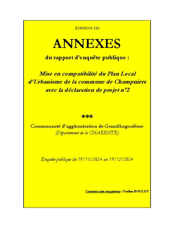 3 Annexes du rapport d’enquête