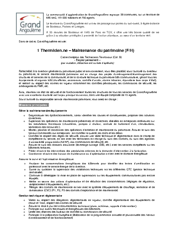 106 – Appel à candidature prolongée 2