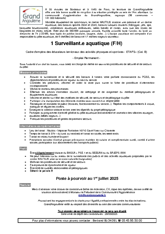 Appel à  candidatures