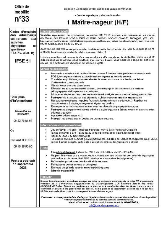33- Offres de mobilité Interne