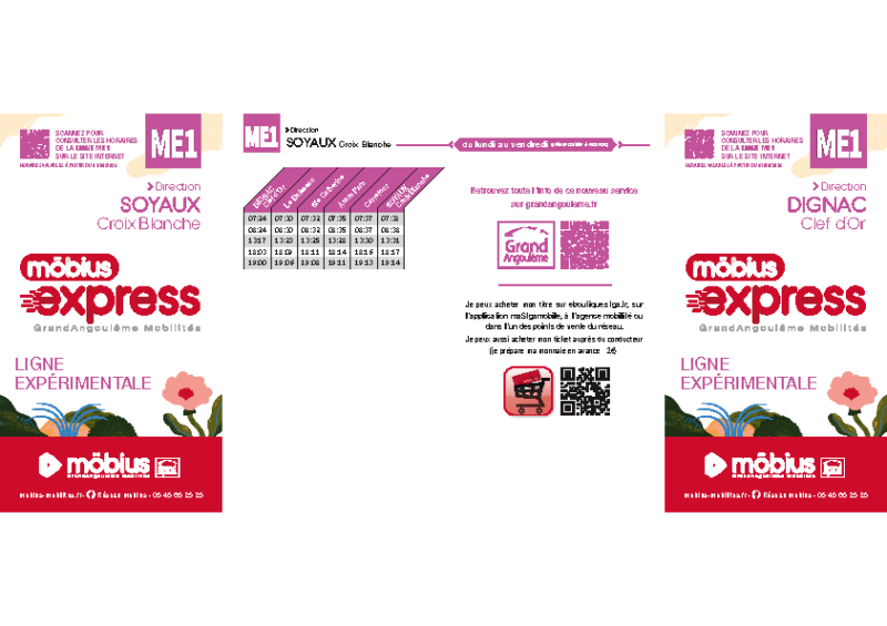 Fiche horaires MÖBIUS EXPRESS