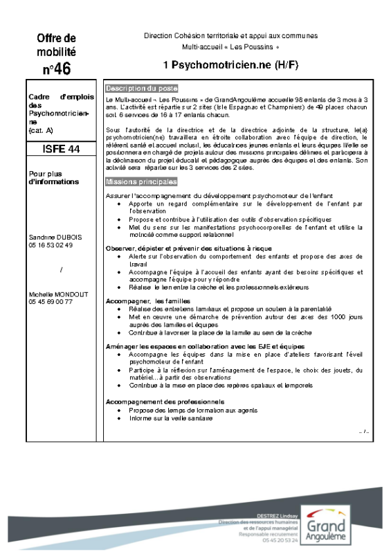 46- Offres de mobilité Interne