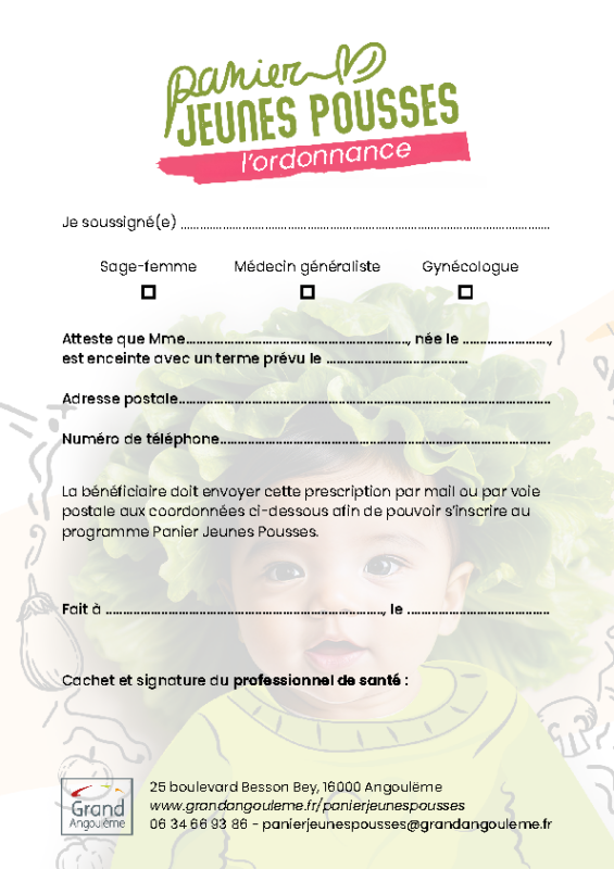 Ordonnance Panier Jeunes Pousses 2025