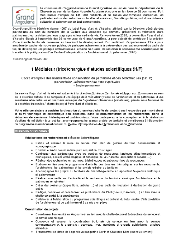 14- Appel à candidature Médiateur (trice) PAH