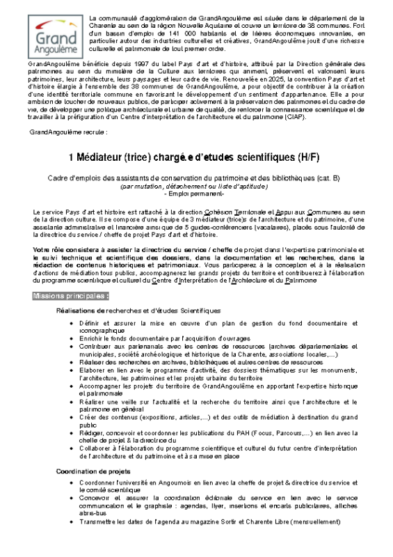 14- Appel à candidature Médiateur (trice) PAH