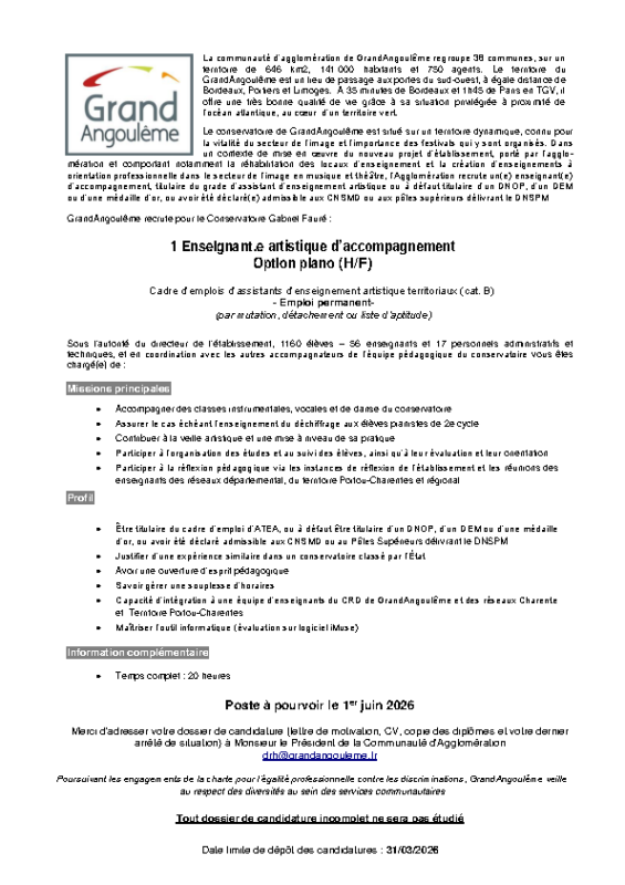 61-Appel à candidature prolongation