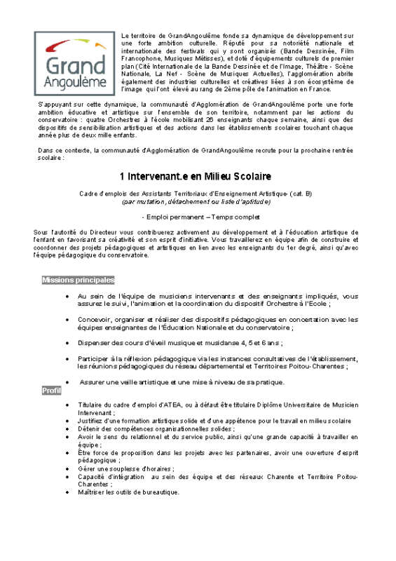 32 – Appel à candidature