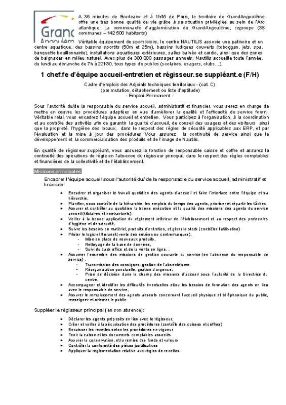 34 – Appel à candidature