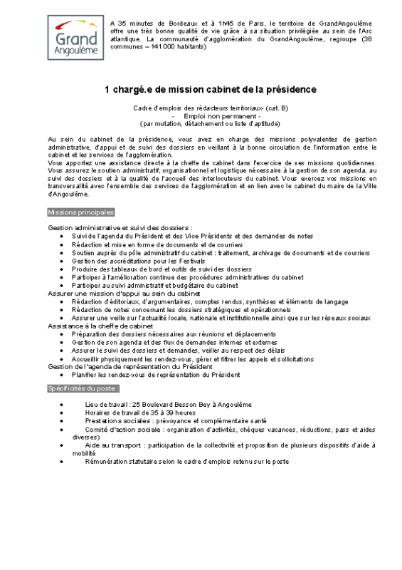 40 – Appel à candidature