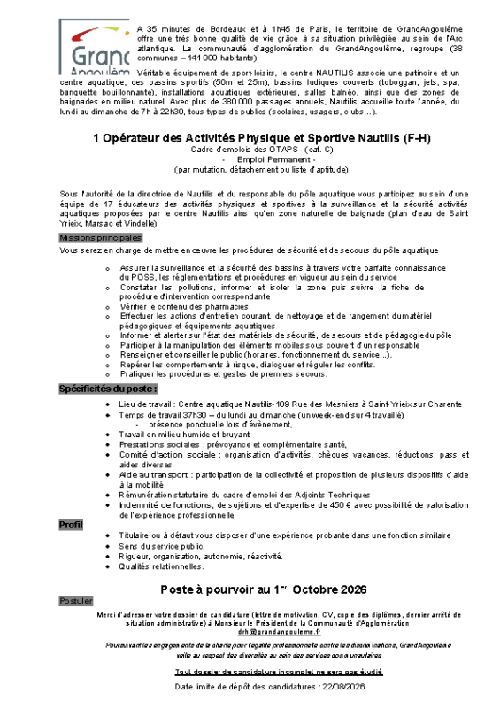 41 – Appel à candidature