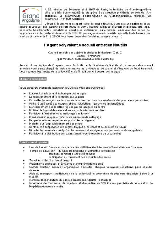 42 – Appel à candidature