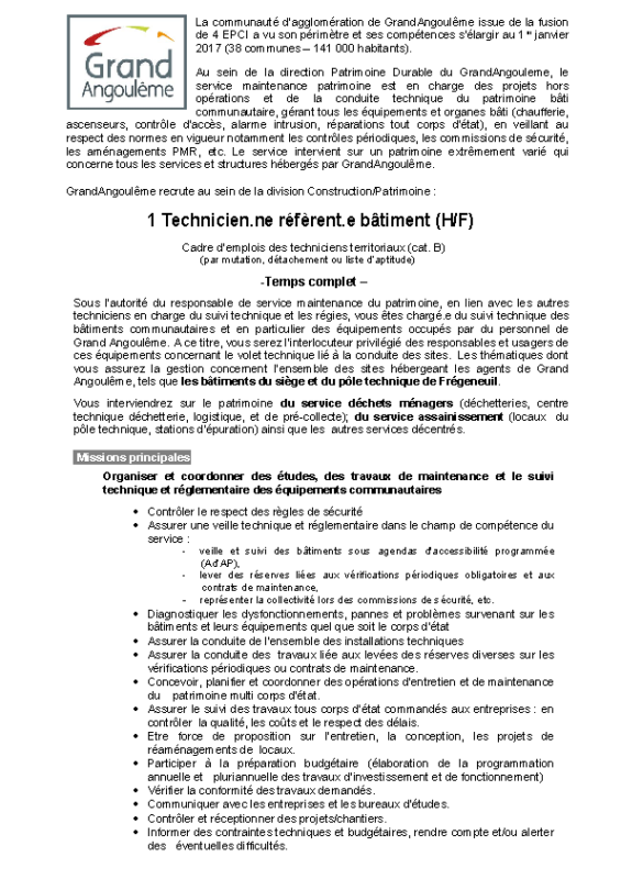 47- Appel à candidature